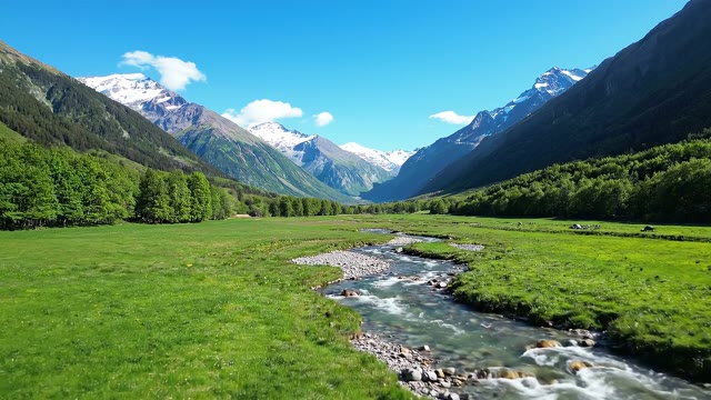Scenic alpine valley