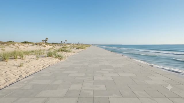 Coastal path beside the ocean