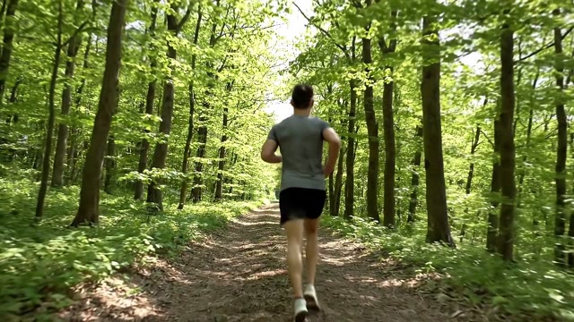 Runner on a forest trail